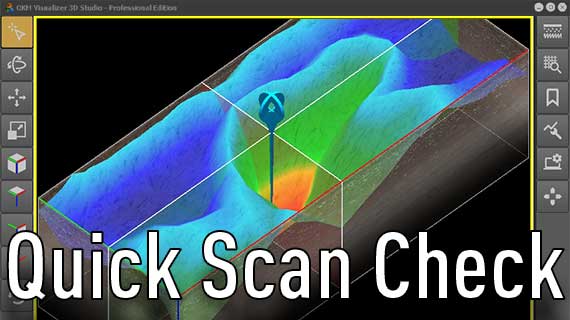 Scan Check 3 Quick Scan Check: 3D Ground Scan shows Strong Red Signal in the Center ...
