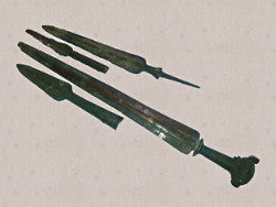 Armas de bronze antigas do Império Persa