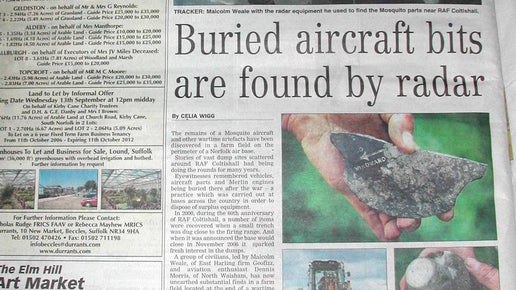 Vergrabene Flugzeugteile mit Future I-160 gefunden