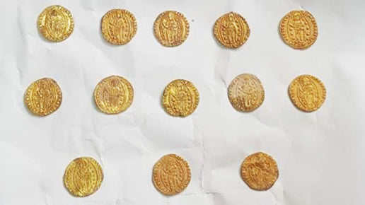 13 Goldmünzen aus Venedig mit eXp 6000 in der Türkei gefunden