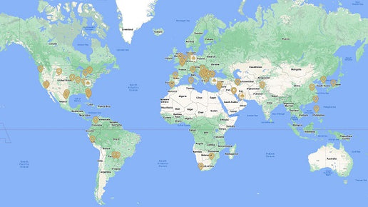 Carte mondiale des distributeurs OKM
