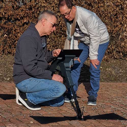 OKM Expert and Trainer Frank setting up a GPR scan